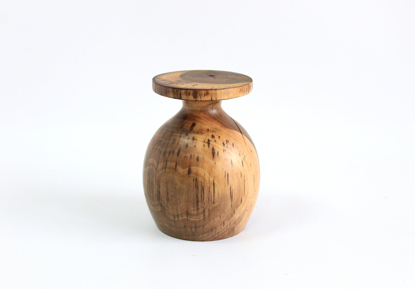 Handcrafted Oak Wood Candle Holder - Artisan Home Decor
