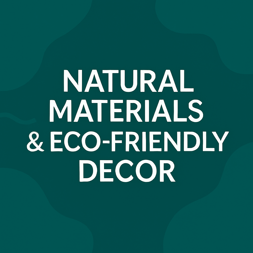 Natural Materials & Eco-Friendly Decor