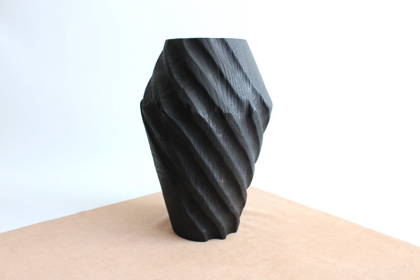 Handcrafted Wooden Vase for Dried Flowers - Artisan Made