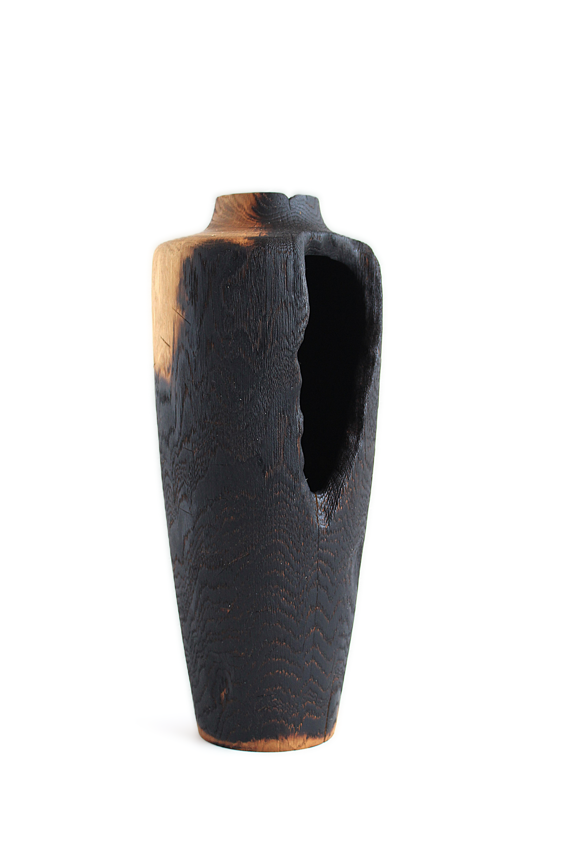 Handcrafted Walnut Wood Vase for Dried Flowers