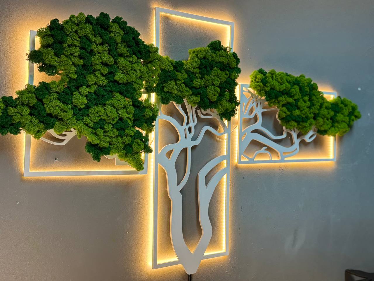 Handcrafted Wooden Wall Panel 'Gleia' - Artistic Home Decor