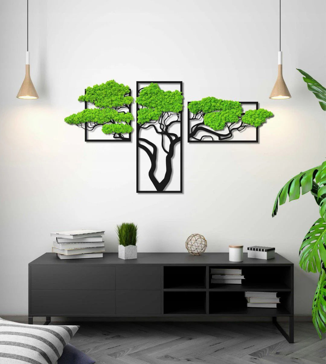 Handcrafted Wooden Wall Panel 'Gleia' - Artistic Home Decor