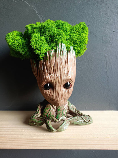 Handcrafted Wooden Tree Guardian Figure - Nature-Inspired Decor