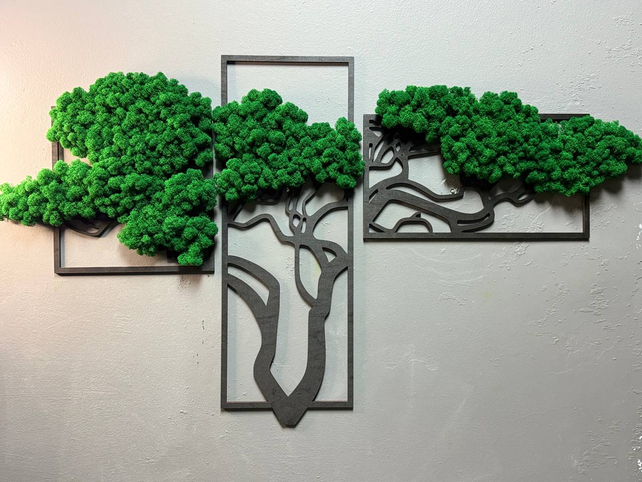 Handcrafted Wooden Wall Panel 'Gleia' - Artistic Home Decor