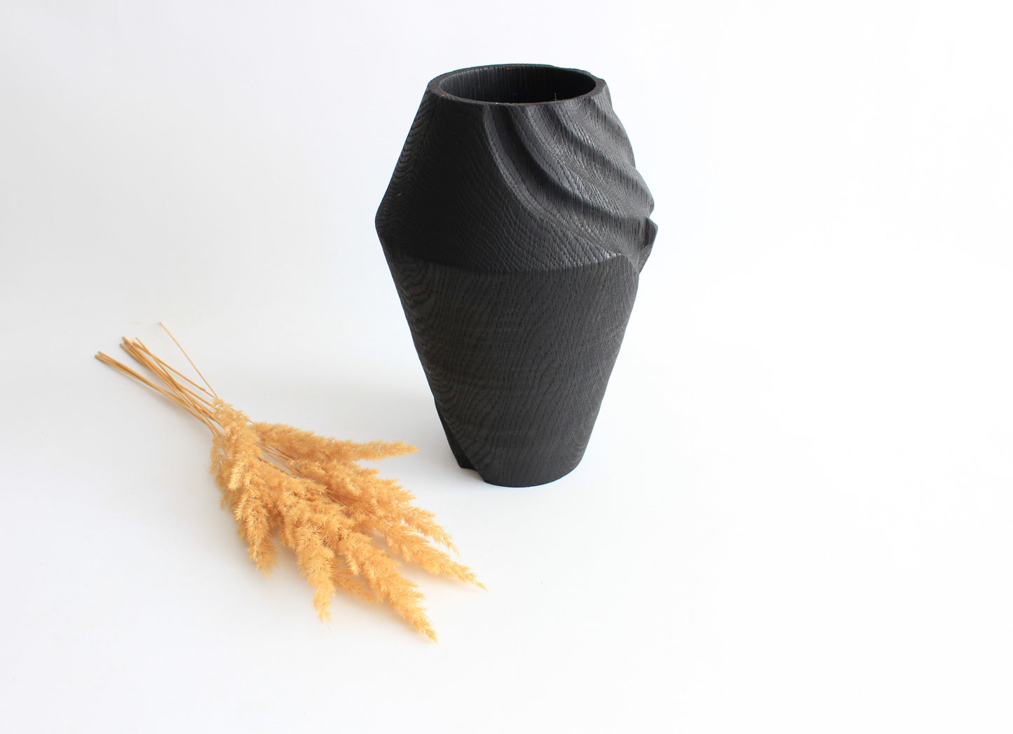 Handcrafted Wooden Vase for Dried Flowers - Artisan Made