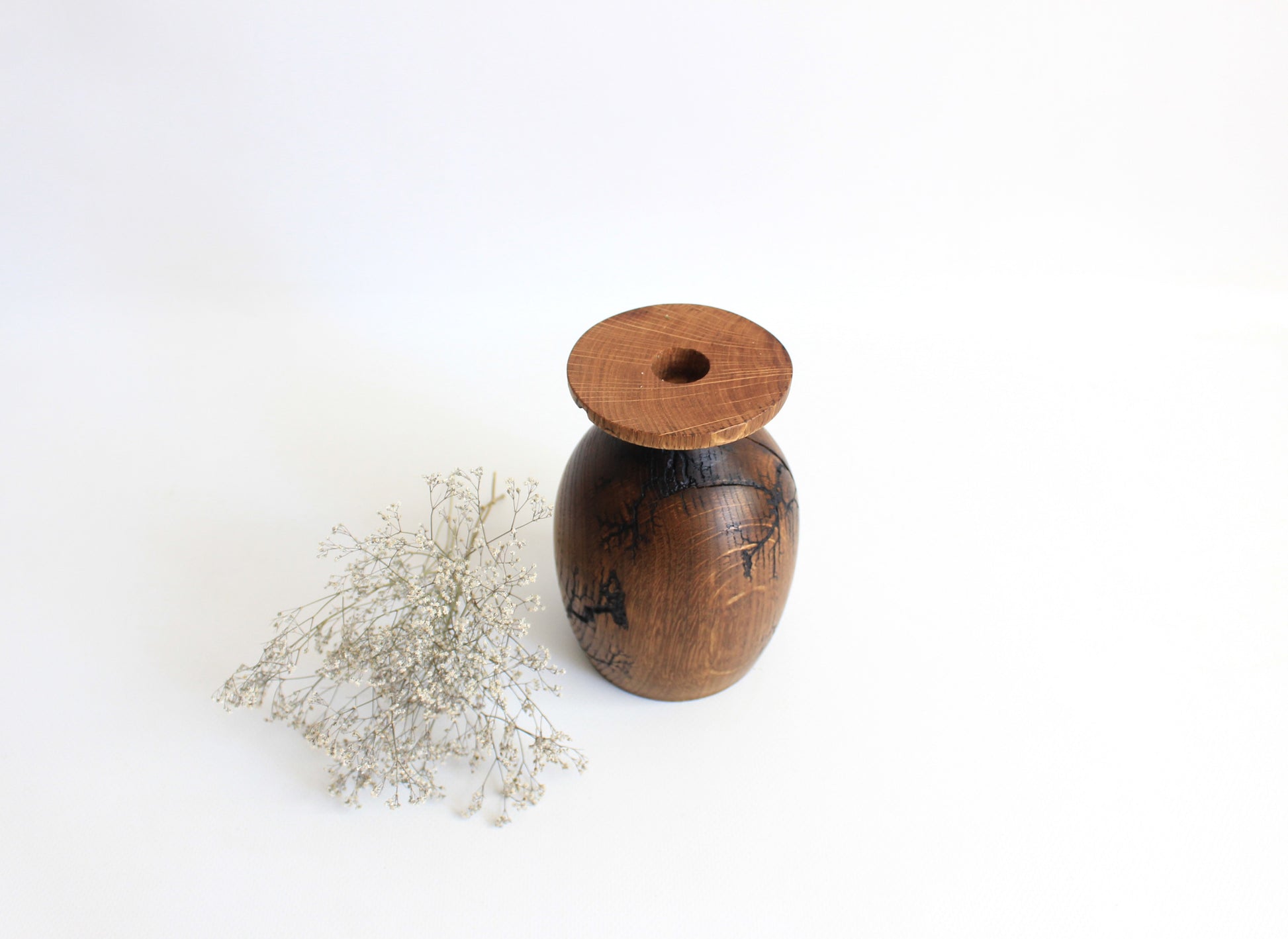 Handcrafted Decorative Pear Wood Candle Holder - Artistic Design