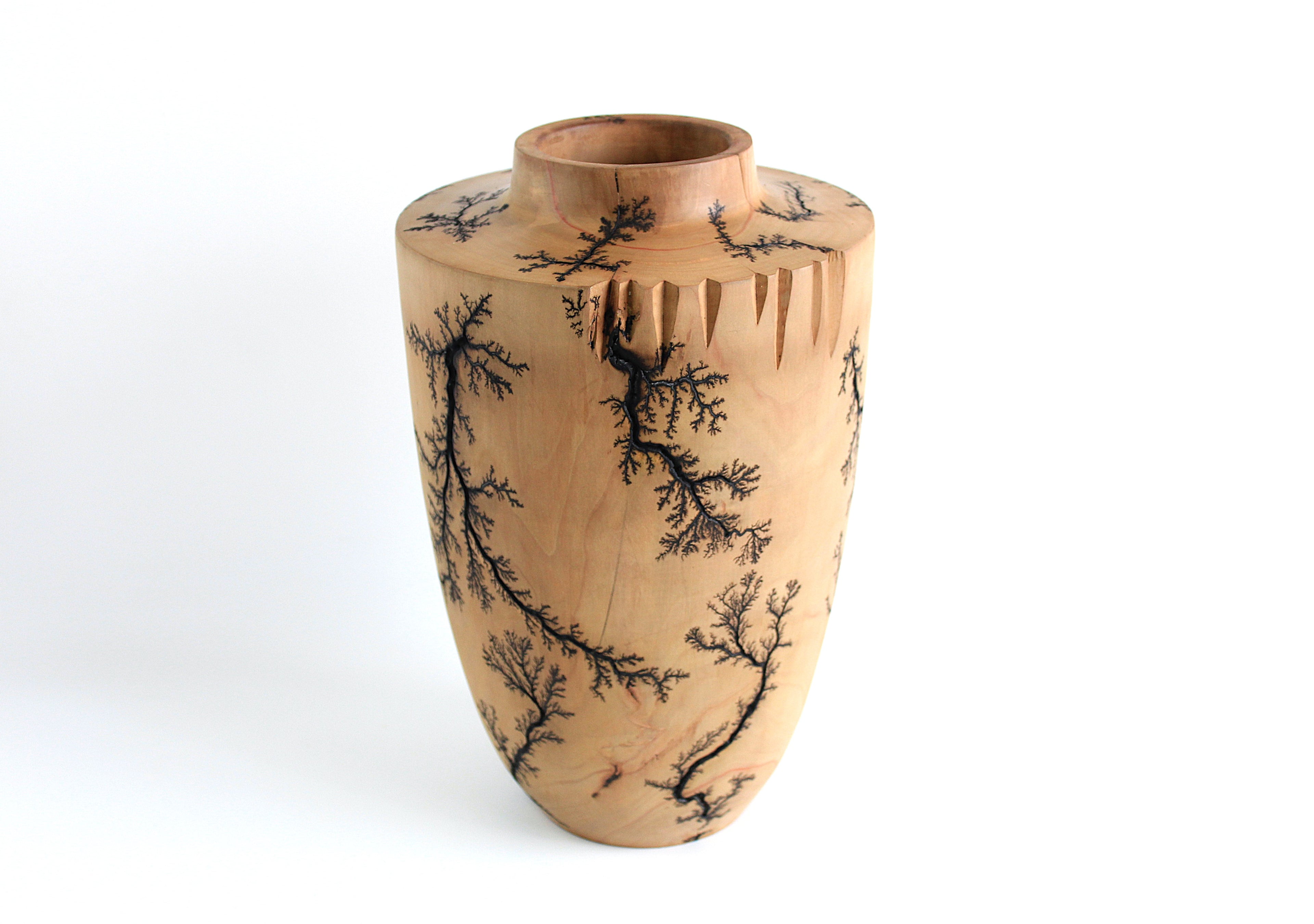 Elegant Pear Wood Vase for Dried Flowers - Classic Design