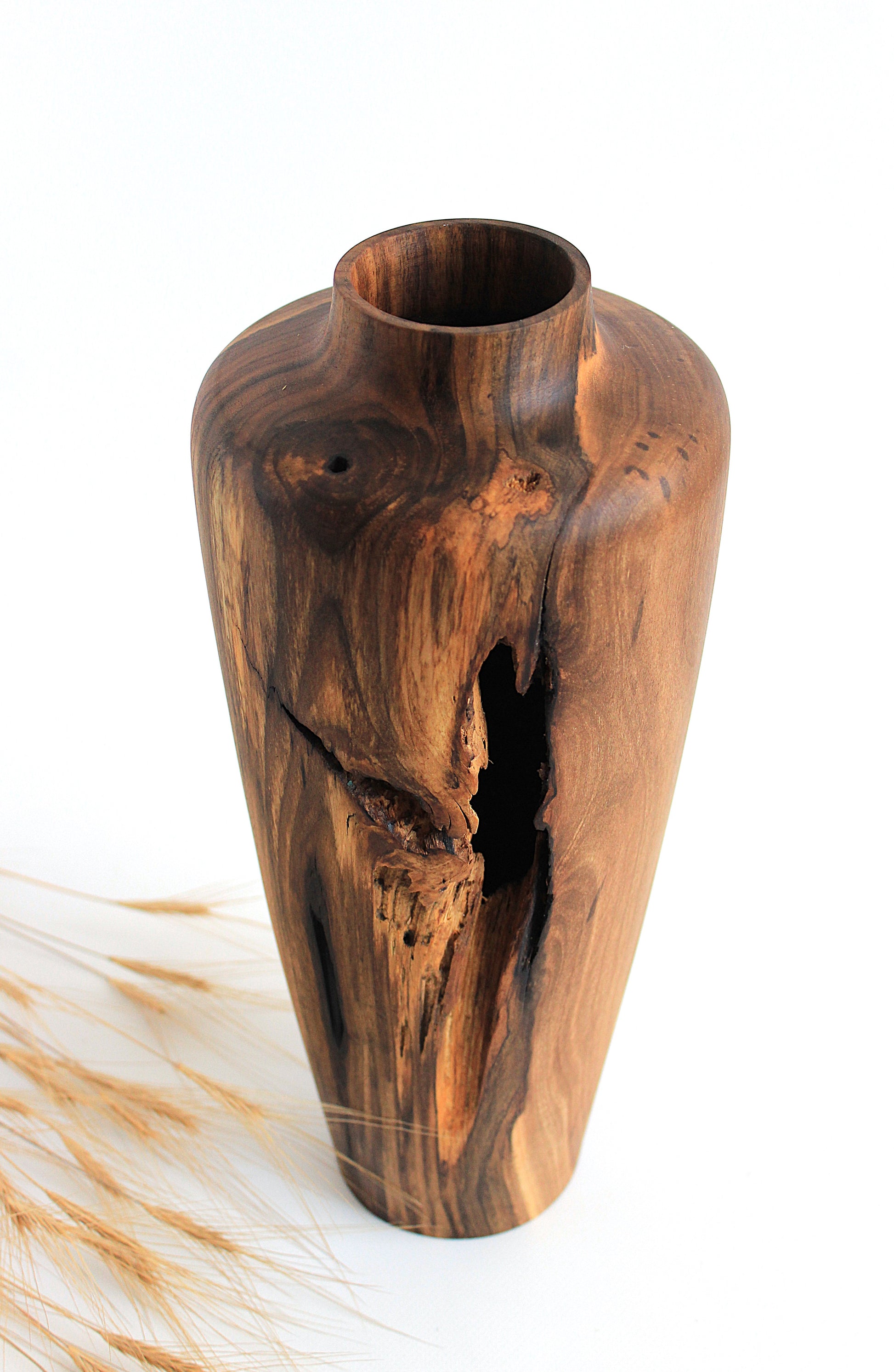 Handcrafted Walnut Vase