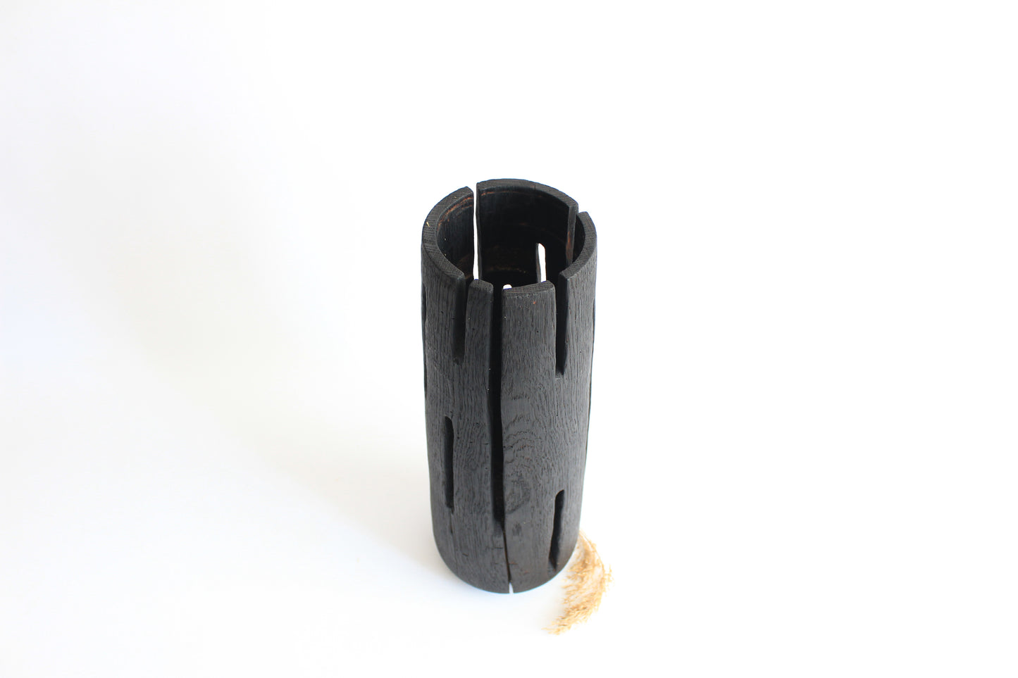 Handcrafted Black Wooden Fruit Bowl - Artisan Kitchen Decor