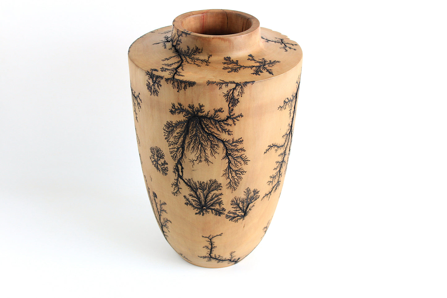 Elegant Pear Wood Vase for Dried Flowers - Classic Design