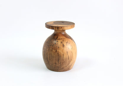 Handcrafted Oak Wood Candle Holder - Artisan Home Decor