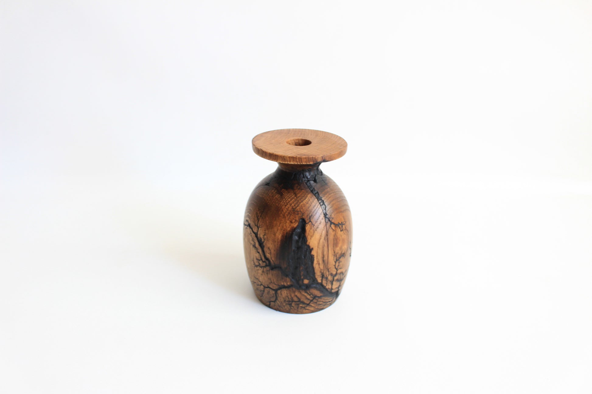 Handcrafted Decorative Pear Wood Candle Holder - Artistic Design