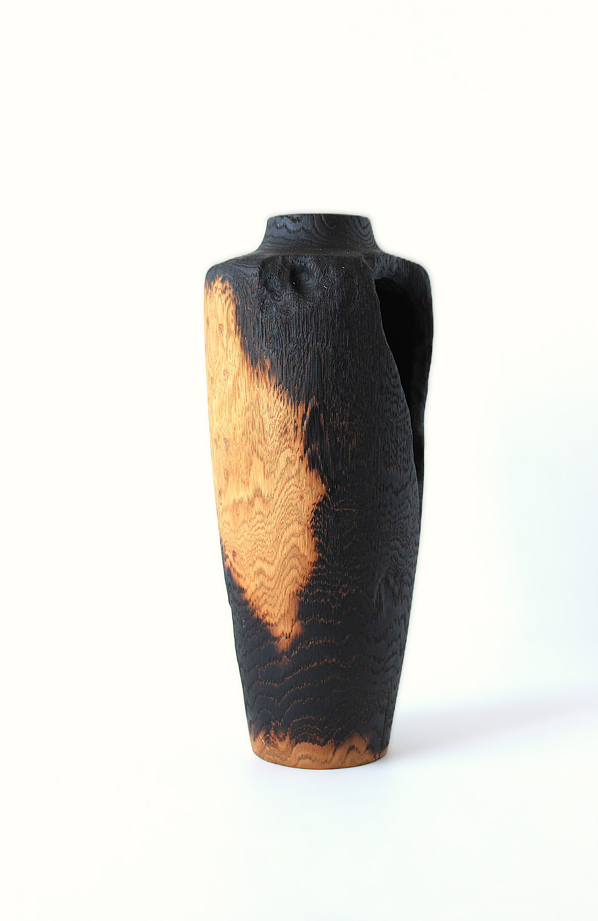 Handcrafted Walnut Wood Vase for Dried Flowers
