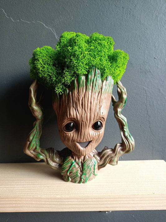 Handcrafted Wooden Tree Guardian Figure - Nature-Inspired Decor