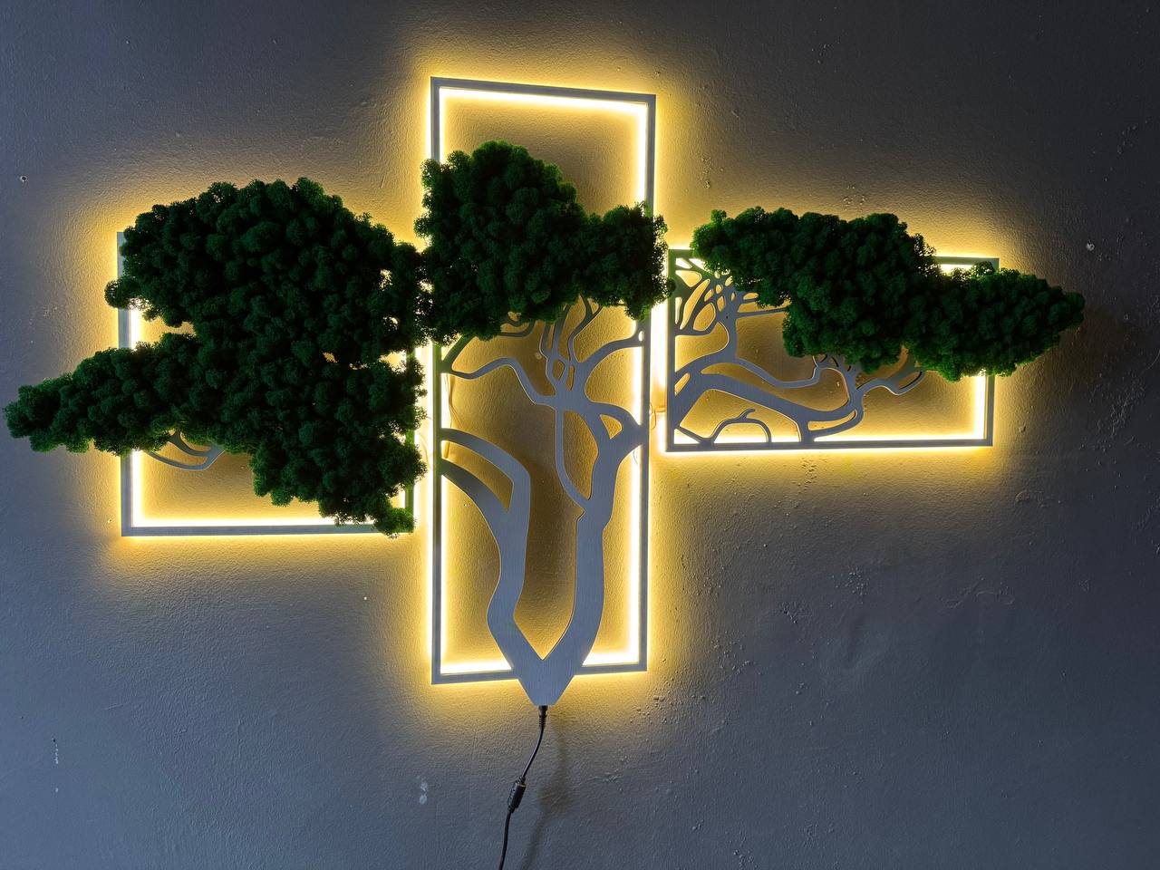 Handcrafted Wooden Wall Panel 'Gleia' - Minimalist home design