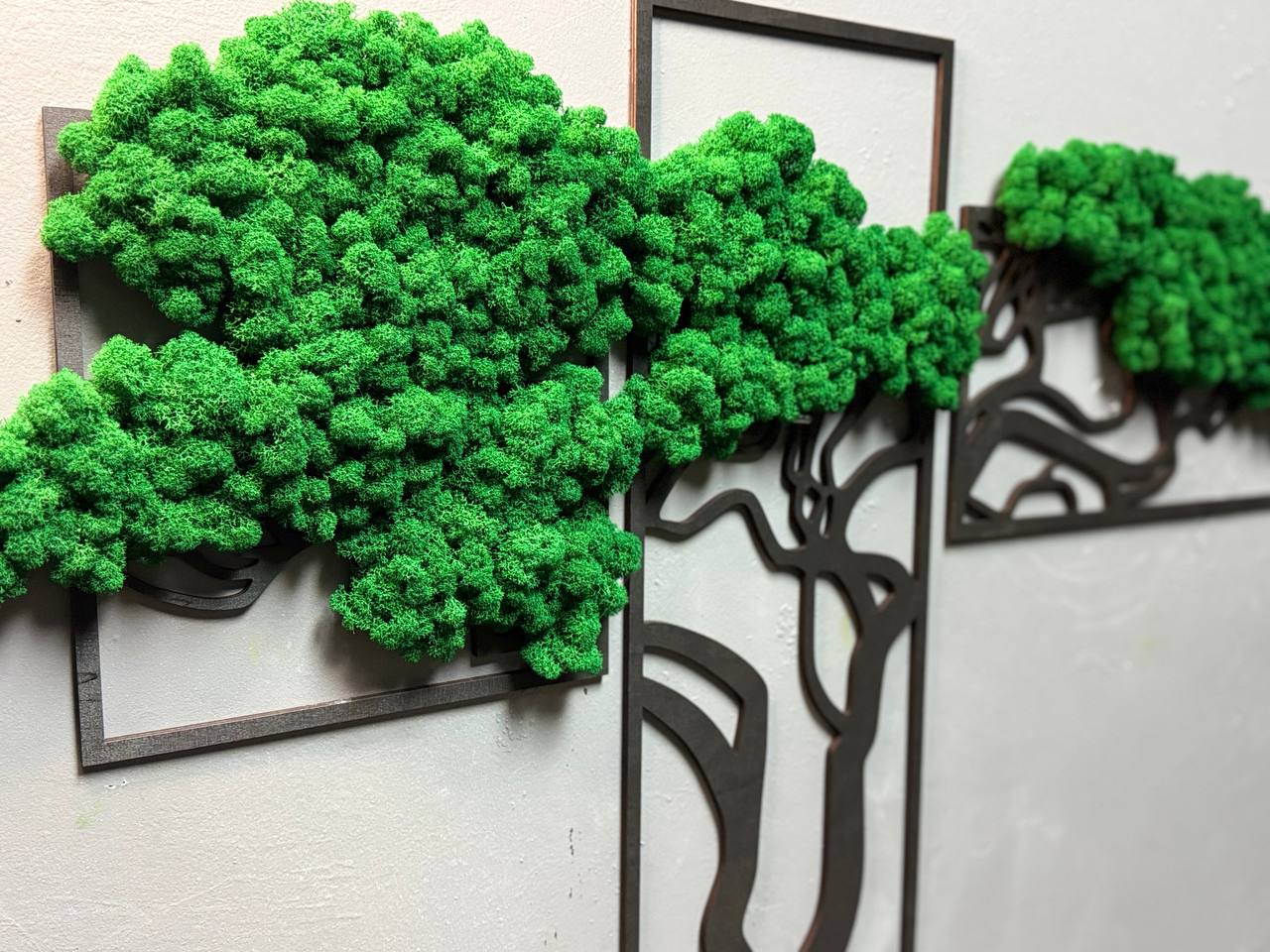 Handcrafted Wooden Wall Panel 'Gleia' - Artistic Home Decor