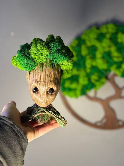 Handcrafted Wooden Tree Guardian Figure - Nature-Inspired Decor