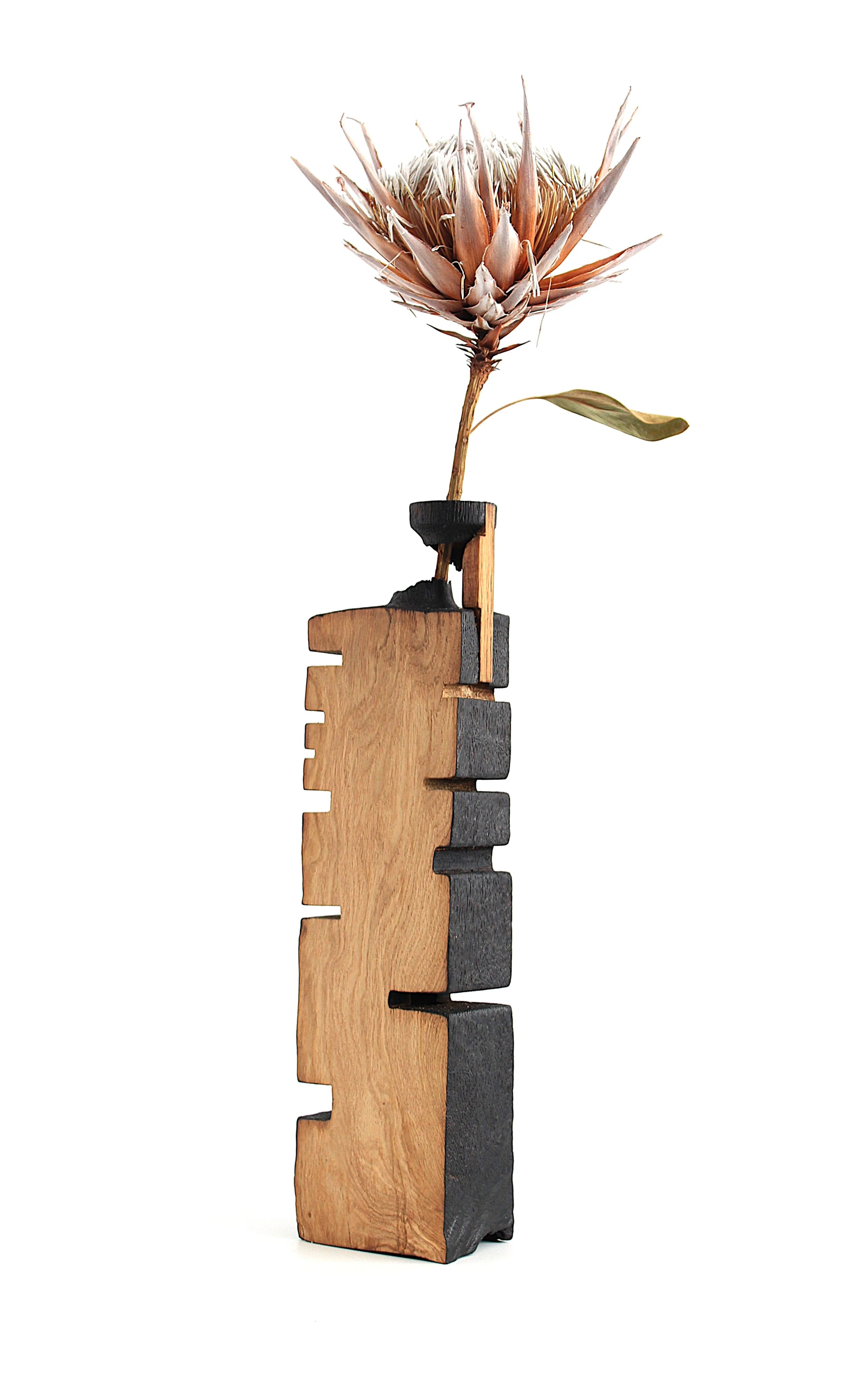black oak vase
