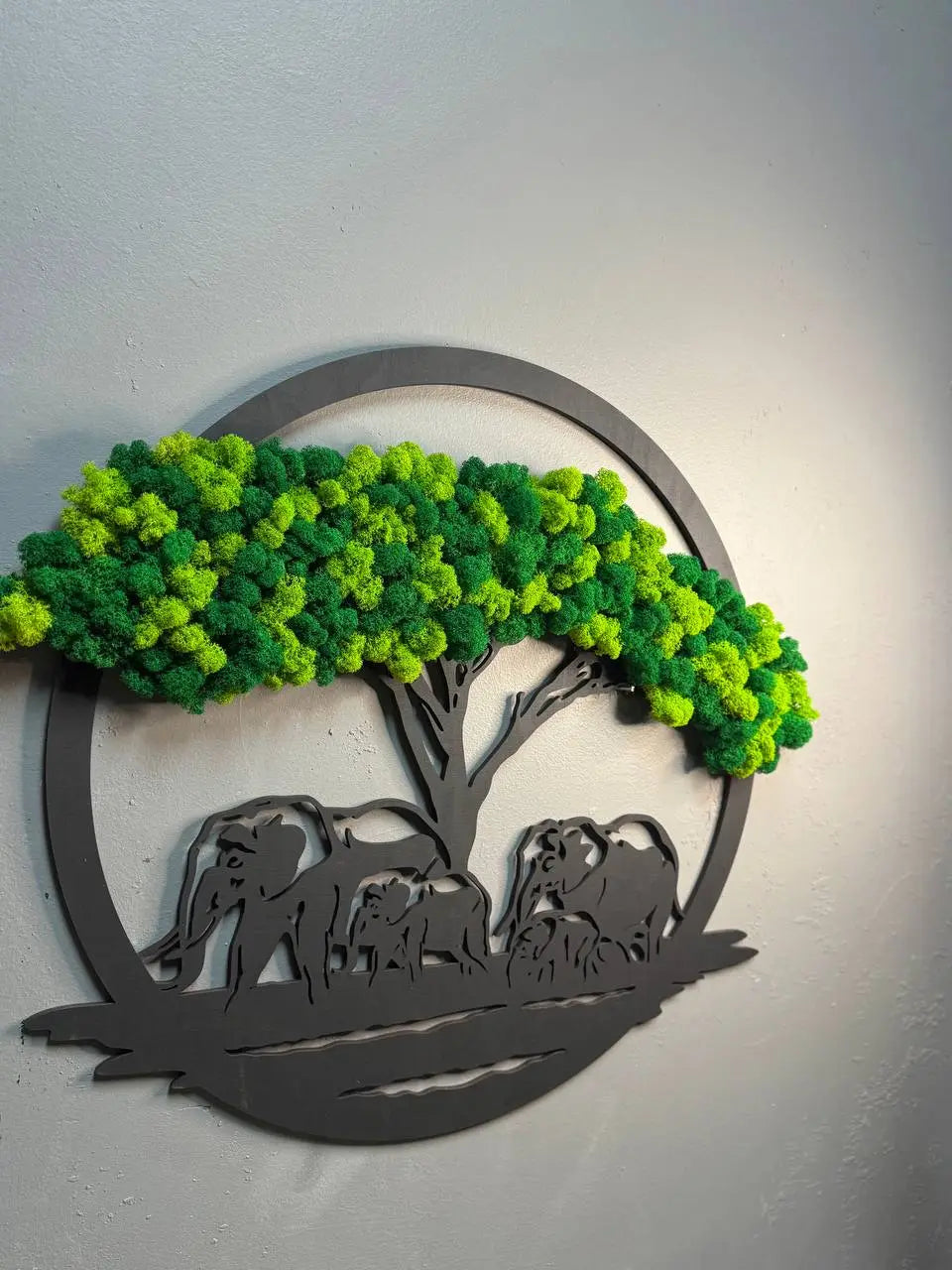 green wall art
